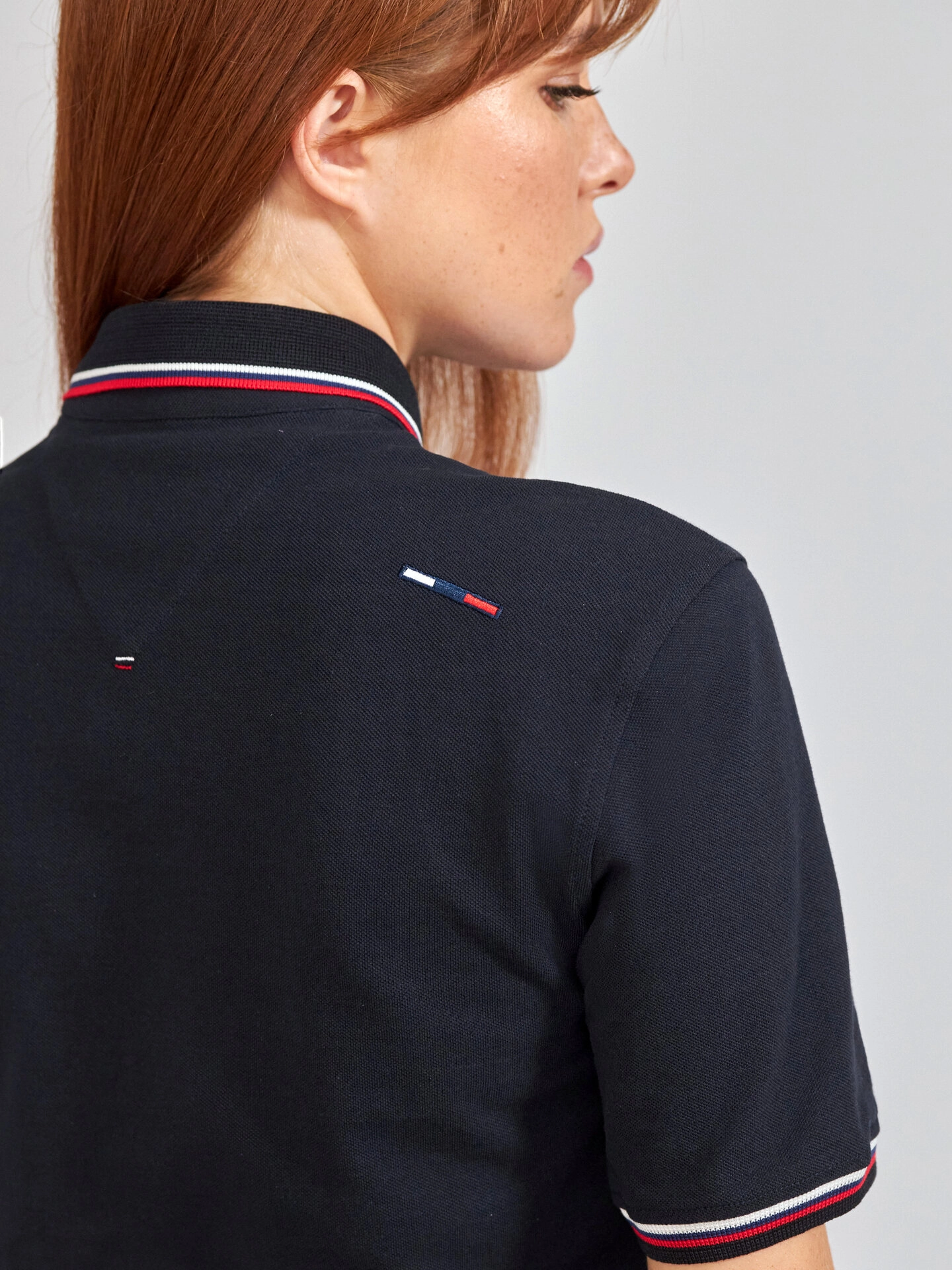 Футболка поло триколор