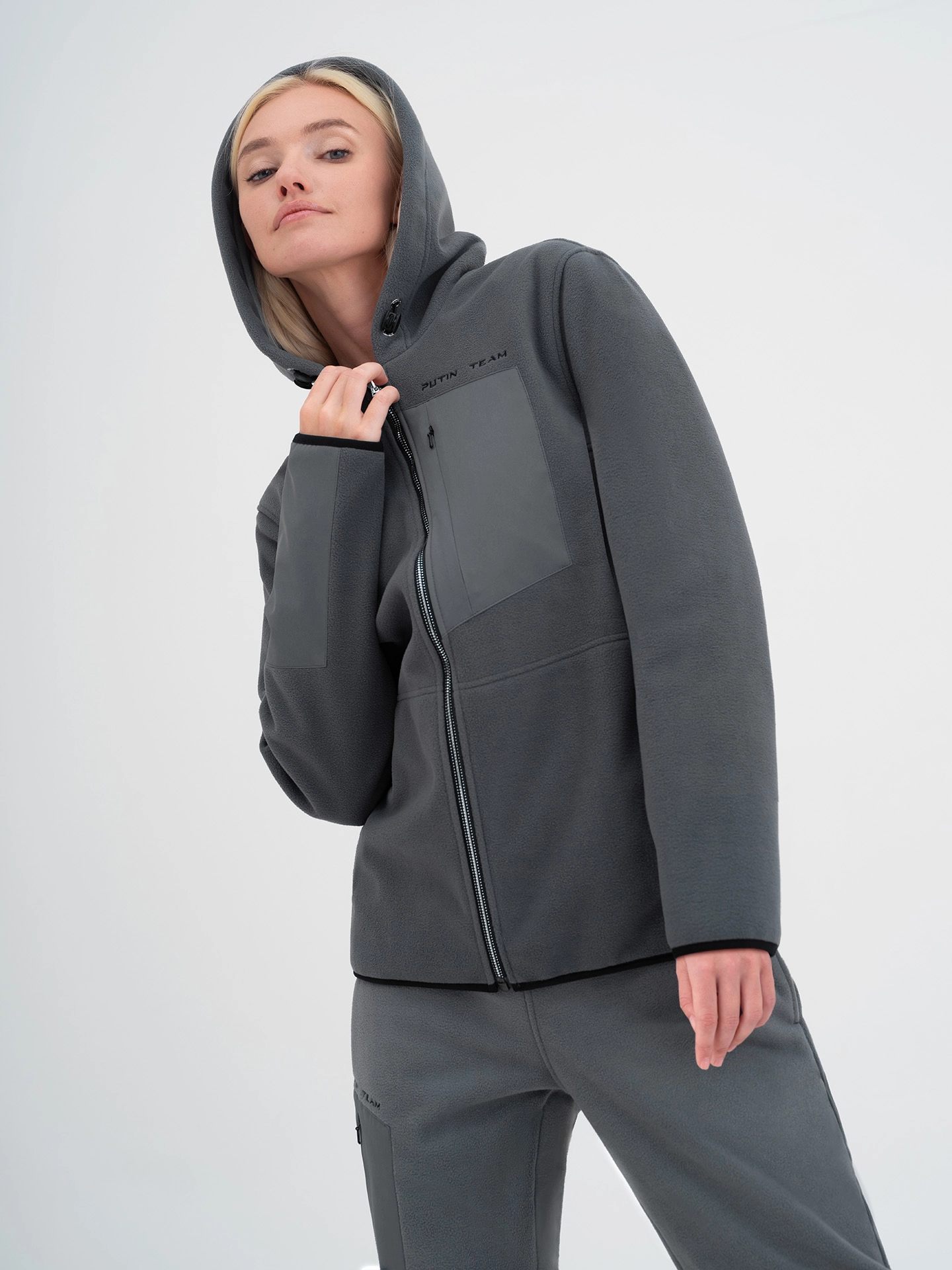 Толстовка из флиса с капюшоном