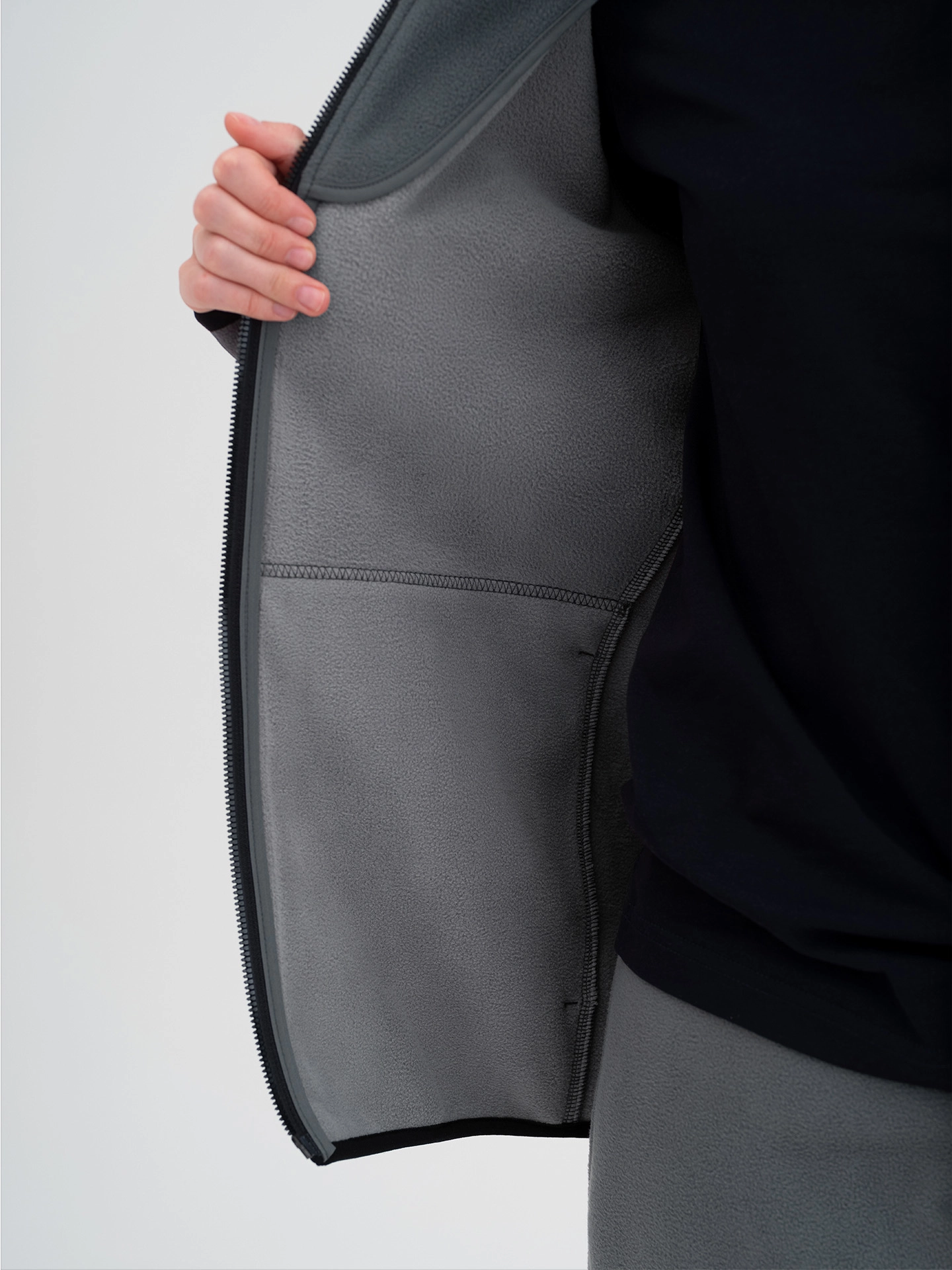 Толстовка из флиса с капюшоном