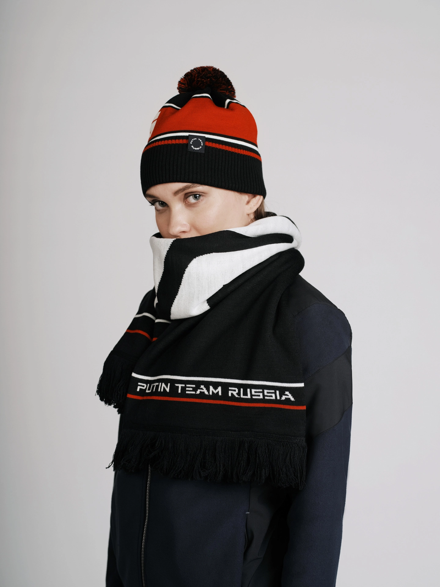 Шапка зимняя с помпоном