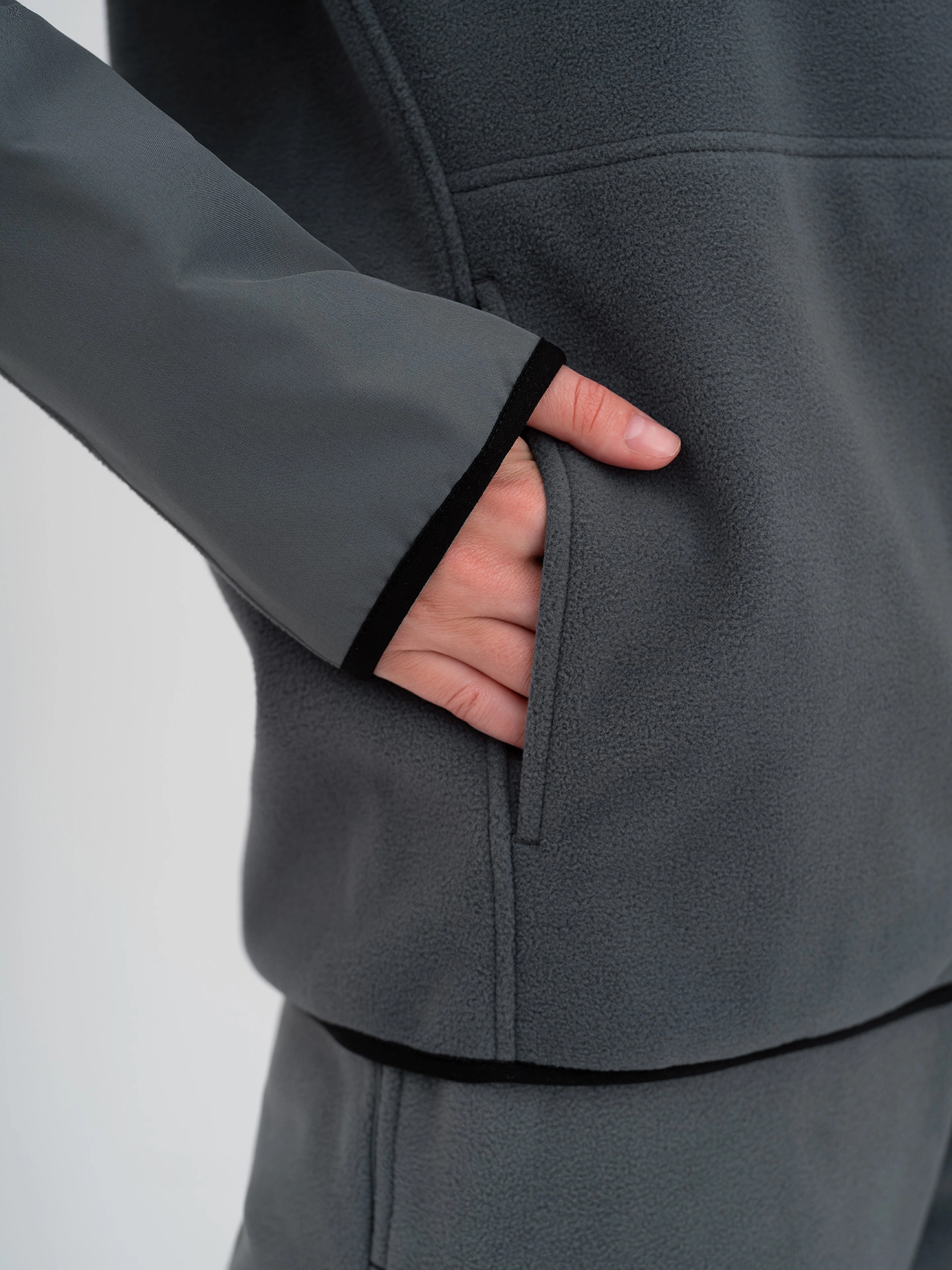 Толстовка из флиса с капюшоном