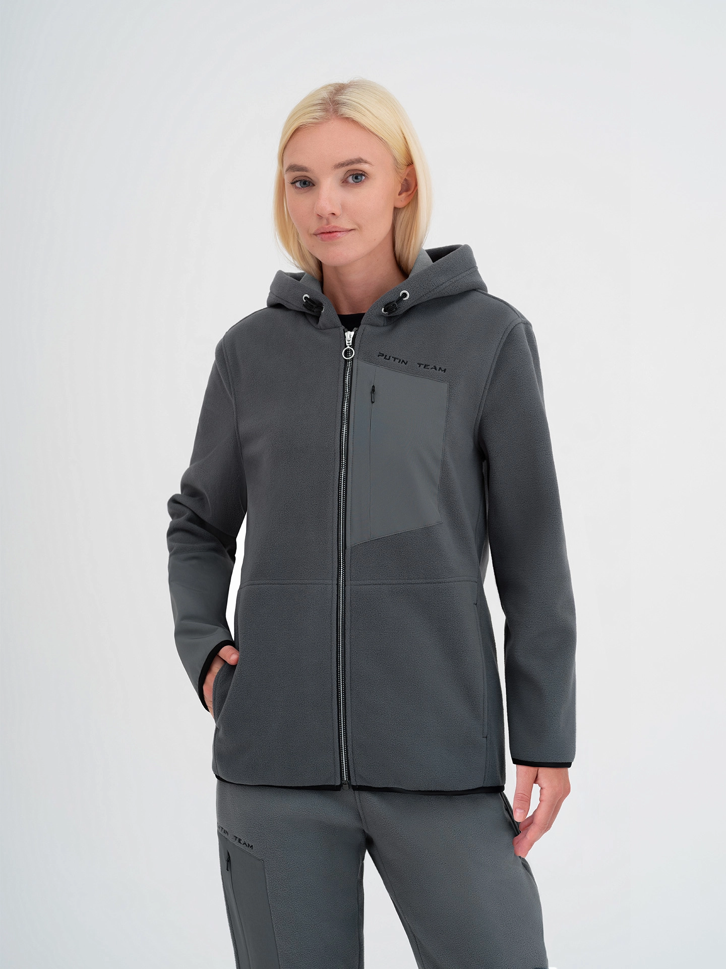 Толстовка из флиса с капюшоном